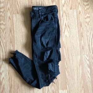 American eagle high rise Jegging with rip detail